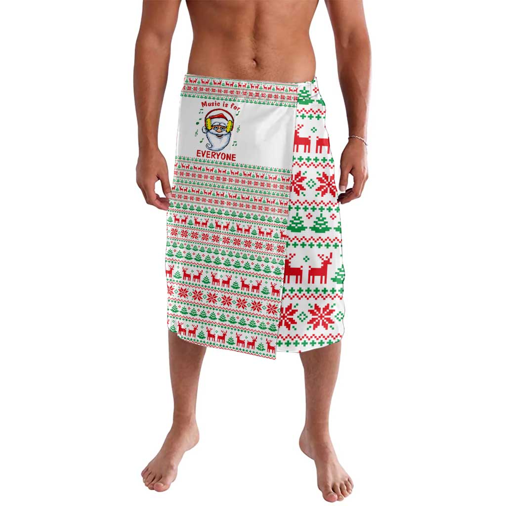 Funny Santa Music Is For Everyone Christmas Lavalava Xmas Holiday Patterns - Wonder Print Shop