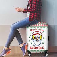Funny Santa Music Is For Everyone Christmas Luggage Cover Xmas Holiday Patterns - Wonder Print Shop