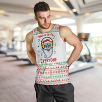 Funny Santa Music Is For Everyone Christmas Men Tank Top Xmas Holiday Patterns - Wonder Print Shop