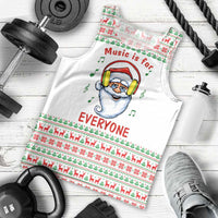 Funny Santa Music Is For Everyone Christmas Men Tank Top Xmas Holiday Patterns - Wonder Print Shop