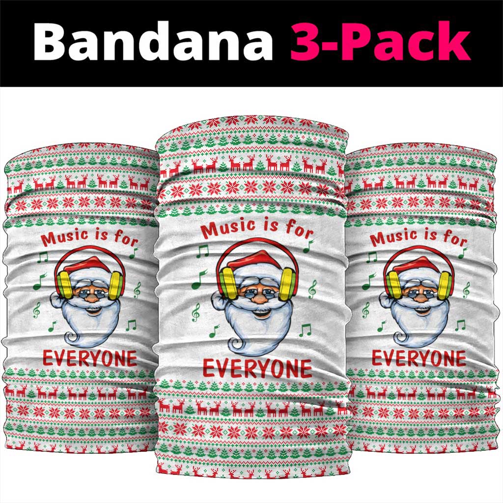 Funny Santa Music Is For Everyone Christmas Neck Gaiter Xmas Holiday Patterns - Wonder Print Shop