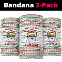 Funny Santa Music Is For Everyone Christmas Neck Gaiter Xmas Holiday Patterns - Wonder Print Shop