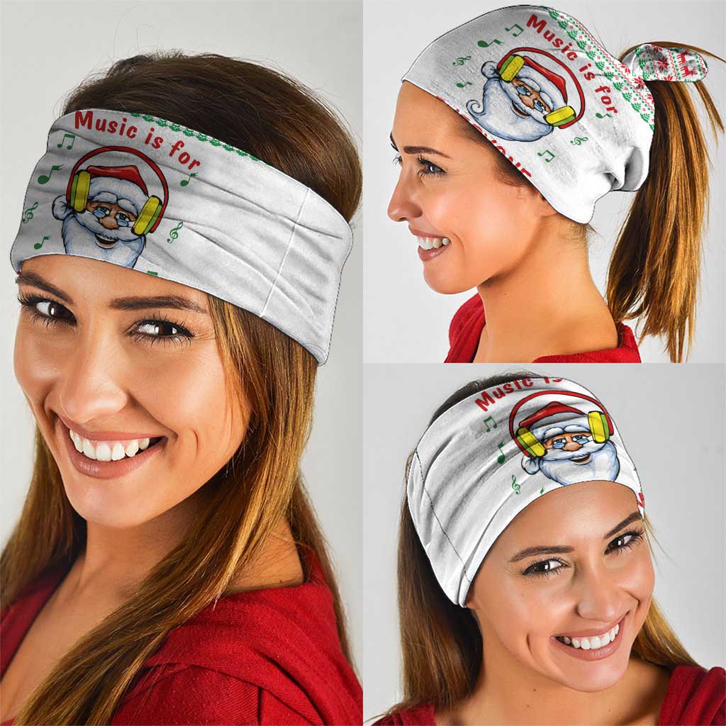 Funny Santa Music Is For Everyone Christmas Neck Gaiter Xmas Holiday Patterns - Wonder Print Shop
