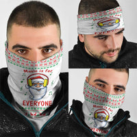 Funny Santa Music Is For Everyone Christmas Neck Gaiter Xmas Holiday Patterns - Wonder Print Shop