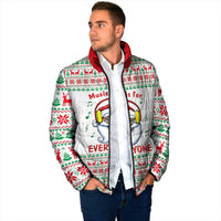 Funny Santa Music Is For Everyone Christmas Padded Jacket Xmas Holiday Patterns - Wonder Print Shop