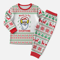 Funny Santa Music Is For Everyone Christmas Pajama Set Xmas Holiday Patterns - Wonder Print Shop