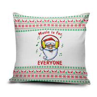 Funny Santa Music Is For Everyone Christmas Pillow Cover Xmas Holiday Patterns - Wonder Print Shop