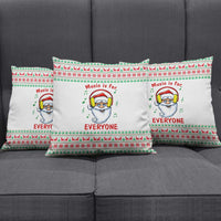 Funny Santa Music Is For Everyone Christmas Pillow Cover Xmas Holiday Patterns - Wonder Print Shop