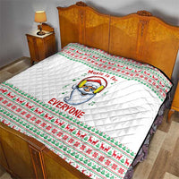 Funny Santa Music Is For Everyone Christmas Quilt Xmas Holiday Patterns - Wonder Print Shop