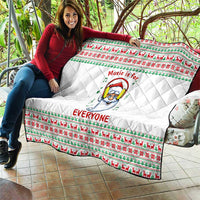 Funny Santa Music Is For Everyone Christmas Quilt Xmas Holiday Patterns - Wonder Print Shop