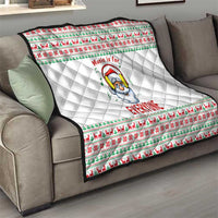 Funny Santa Music Is For Everyone Christmas Quilt Xmas Holiday Patterns - Wonder Print Shop