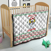 Funny Santa Music Is For Everyone Christmas Quilt Xmas Holiday Patterns - Wonder Print Shop