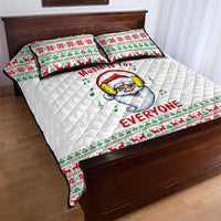 Funny Santa Music Is For Everyone Christmas Quilt Bed Set Xmas Holiday Patterns - Wonder Print Shop