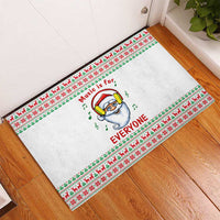 Funny Santa Music Is For Everyone Christmas Rubber Doormat Xmas Holiday Patterns - Wonder Print Shop