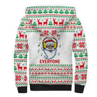 Funny Santa Music Is For Everyone Christmas Sherpa Hoodie Xmas Holiday Patterns - Wonder Print Shop