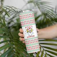 Funny Santa Music Is For Everyone Christmas Skinny Tumbler Xmas Holiday Patterns - Wonder Print Shop