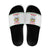 Funny Santa Music Is For Everyone Christmas Slide Sandals Xmas Holiday Patterns - Wonder Print Shop