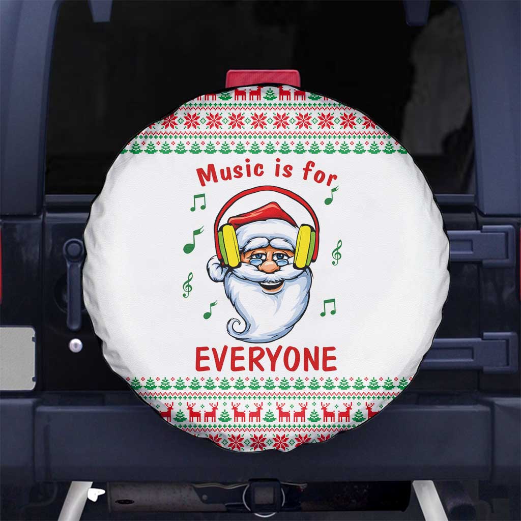 Funny Santa Music Is For Everyone Christmas Spare Tire Cover Xmas Holiday Patterns - Wonder Print Shop