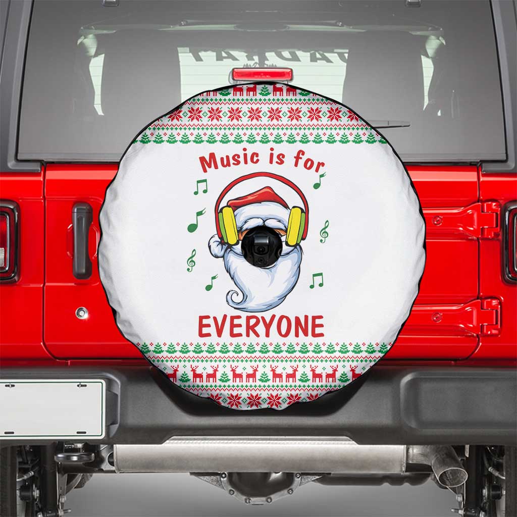 Funny Santa Music Is For Everyone Christmas Spare Tire Cover Xmas Holiday Patterns - Wonder Print Shop