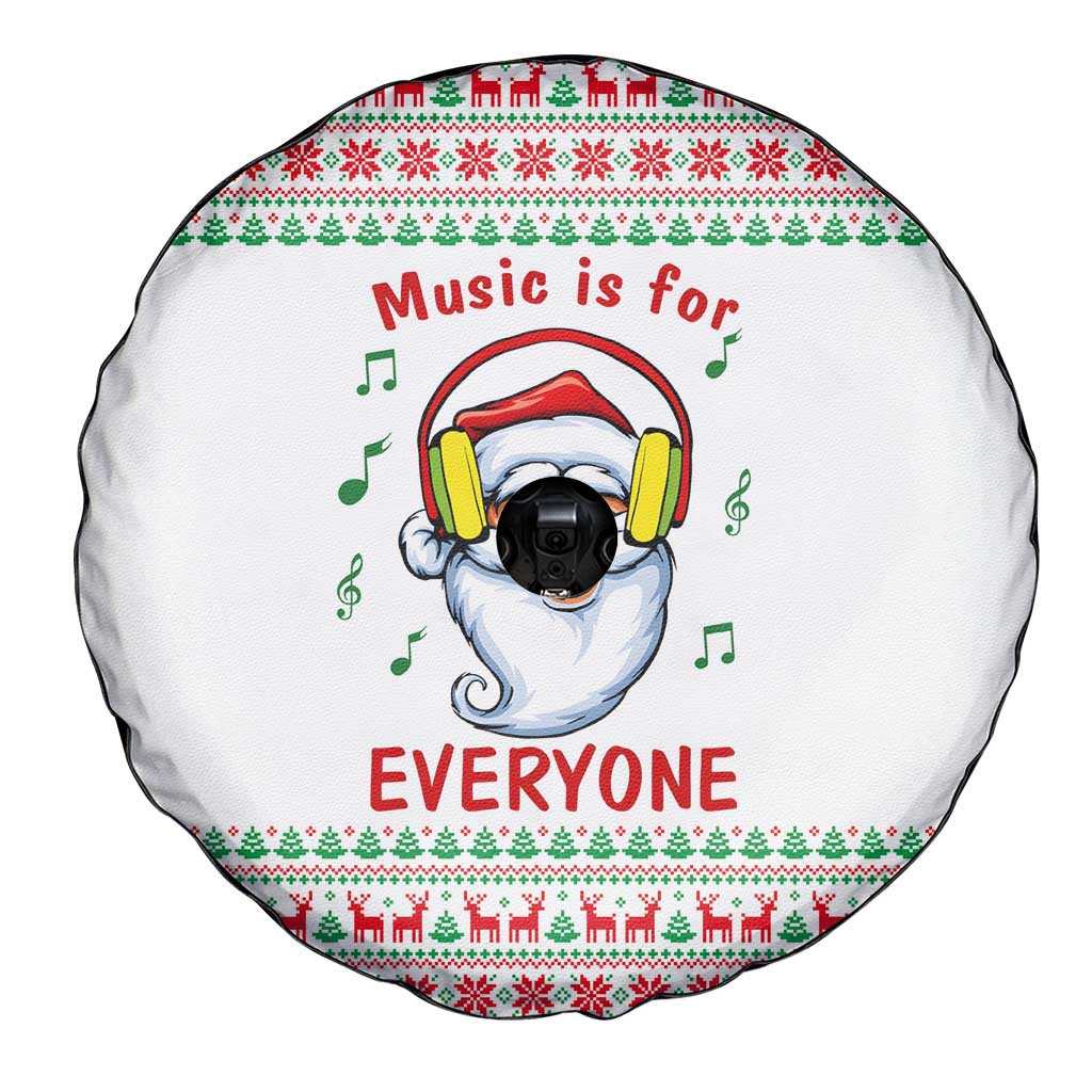 Funny Santa Music Is For Everyone Christmas Spare Tire Cover Xmas Holiday Patterns - Wonder Print Shop