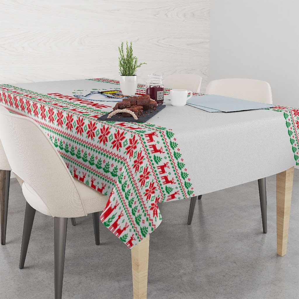 Funny Santa Music Is For Everyone Christmas Tablecloth Xmas Holiday Patterns - Wonder Print Shop