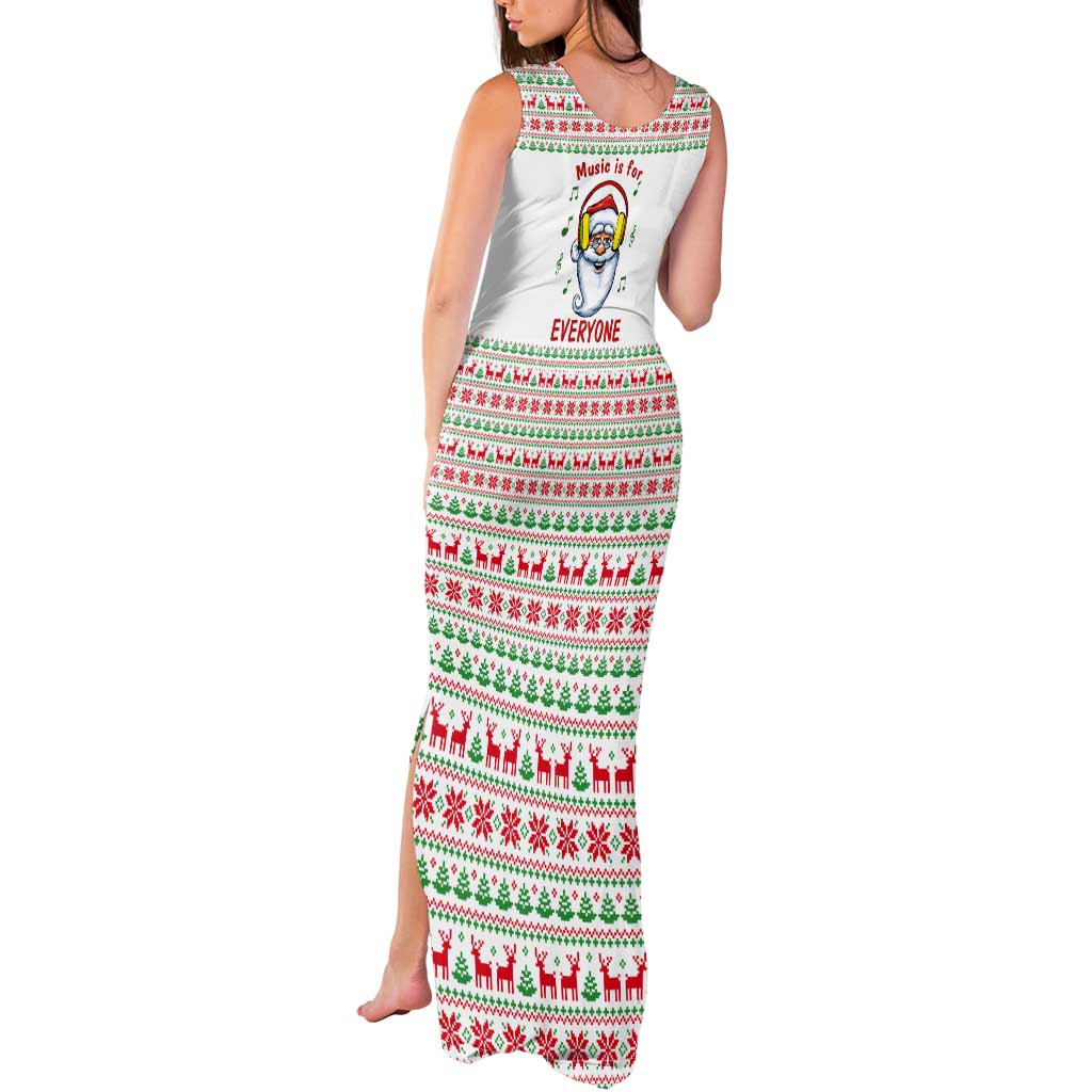 Funny Santa Music Is For Everyone Christmas Tank Maxi Dress Xmas Holiday Patterns - Wonder Print Shop