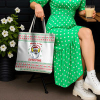 Funny Santa Music Is For Everyone Christmas Tote Bag Xmas Holiday Patterns - Wonder Print Shop