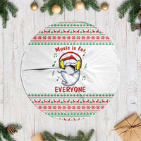 Funny Santa Music Is For Everyone Christmas Tree Skirt Xmas Holiday Patterns - Wonder Print Shop