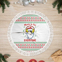 Funny Santa Music Is For Everyone Christmas Tree Skirt Xmas Holiday Patterns - Wonder Print Shop