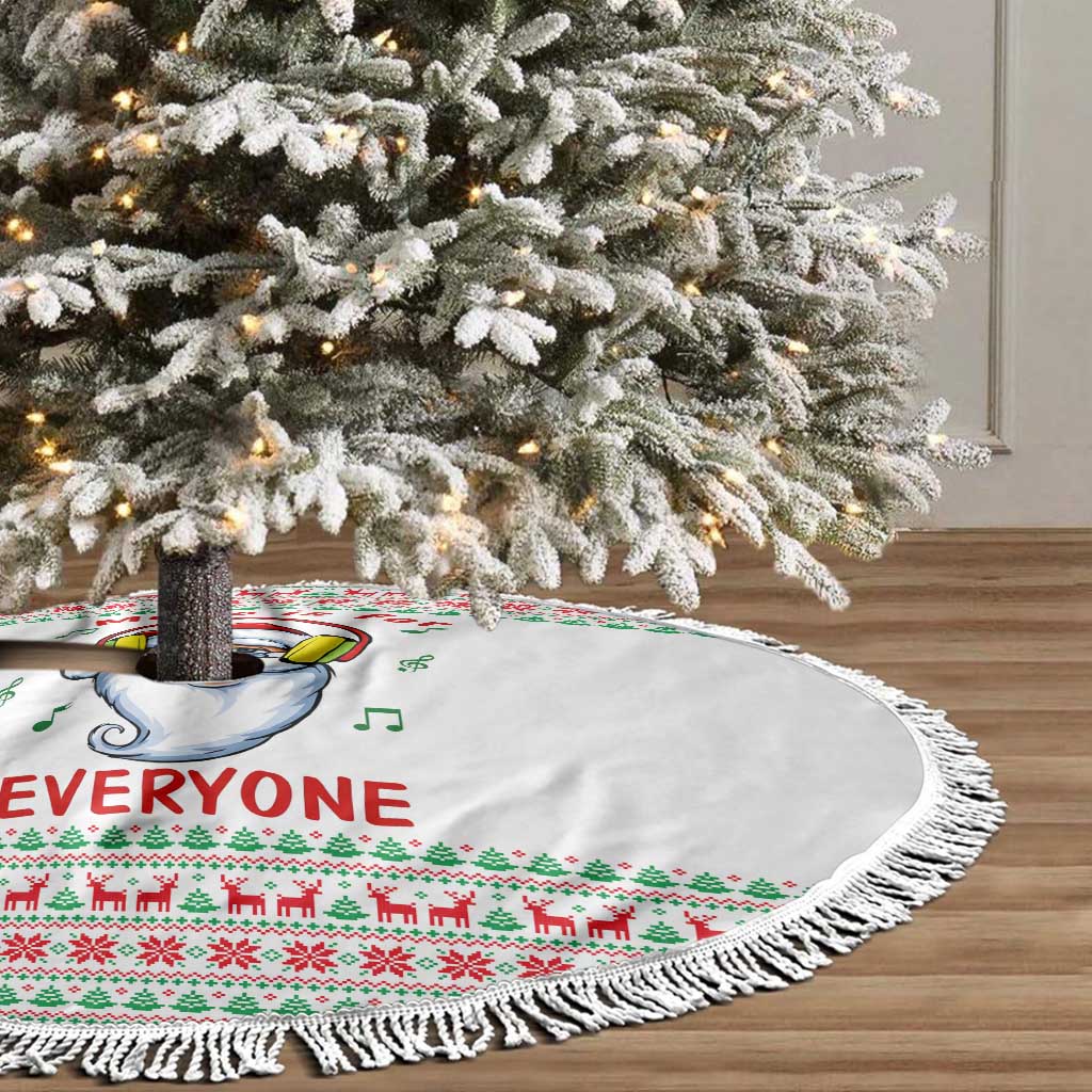 Funny Santa Music Is For Everyone Christmas Tree Skirt Xmas Holiday Patterns - Wonder Print Shop