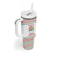 Funny Santa Music Is For Everyone Christmas Tumbler With Handle Xmas Holiday Patterns - Wonder Print Shop