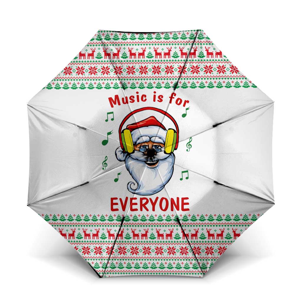 Funny Santa Music Is For Everyone Christmas Umbrella Xmas Holiday Patterns - Wonder Print Shop