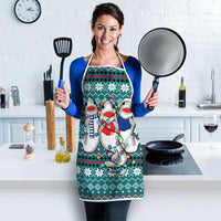 Funny Shark Christmas Apron Xmas Holiday Patterns - Wonder Print Shop