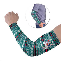 Funny Shark Christmas Arm Sleeves Xmas Holiday Patterns - Wonder Print Shop