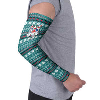 Funny Shark Christmas Arm Sleeves Xmas Holiday Patterns - Wonder Print Shop