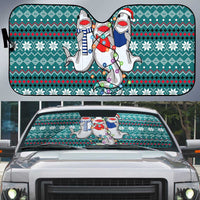 Funny Shark Christmas Auto Sun Shade Xmas Holiday Patterns - Wonder Print Shop