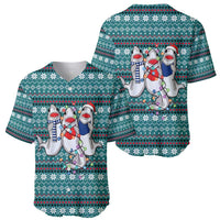 Funny Shark Christmas Baseball Jersey Xmas Holiday Patterns - Wonder Print Shop