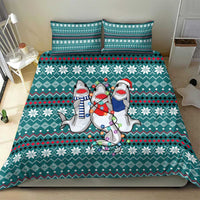 Funny Shark Christmas Bedding Set Xmas Holiday Patterns - Wonder Print Shop