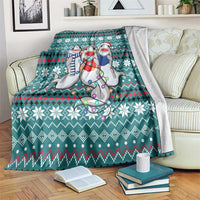 Funny Shark Christmas Blanket Xmas Holiday Patterns - Wonder Print Shop