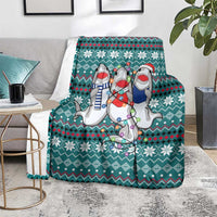 Funny Shark Christmas Blanket Xmas Holiday Patterns - Wonder Print Shop