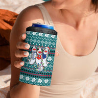 Funny Shark Christmas 4 in 1 Can Cooler Tumbler Xmas Holiday Patterns - Wonder Print Shop
