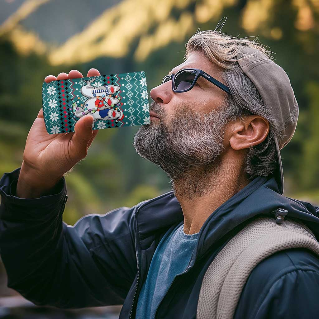 Funny Shark Christmas 4 in 1 Can Cooler Tumbler Xmas Holiday Patterns - Wonder Print Shop