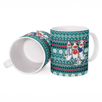 Funny Shark Christmas Ceramic Mug Xmas Holiday Patterns - Wonder Print Shop