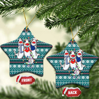 Funny Shark Christmas Ceramic Ornament Xmas Holiday Patterns - Wonder Print Shop