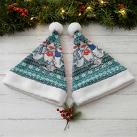 Funny Shark Christmas Santa Hat Xmas Holiday Patterns - Wonder Print Shop