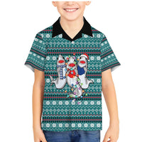 Funny Shark Christmas Family Matching Mermaid Dress and Hawaiian Shirt Xmas Holiday Patterns - Wonder Print Shop