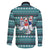Funny Shark Christmas Family Matching Off The Shoulder Long Sleeve Dress and Hawaiian Shirt Xmas Holiday Patterns - Wonder Print Shop