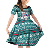 Funny Shark Christmas Family Matching Off Shoulder Short Dress and Hawaiian Shirt Xmas Holiday Patterns - Wonder Print Shop
