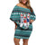 Funny Shark Christmas Family Matching Off Shoulder Short Dress and Hawaiian Shirt Xmas Holiday Patterns - Wonder Print Shop