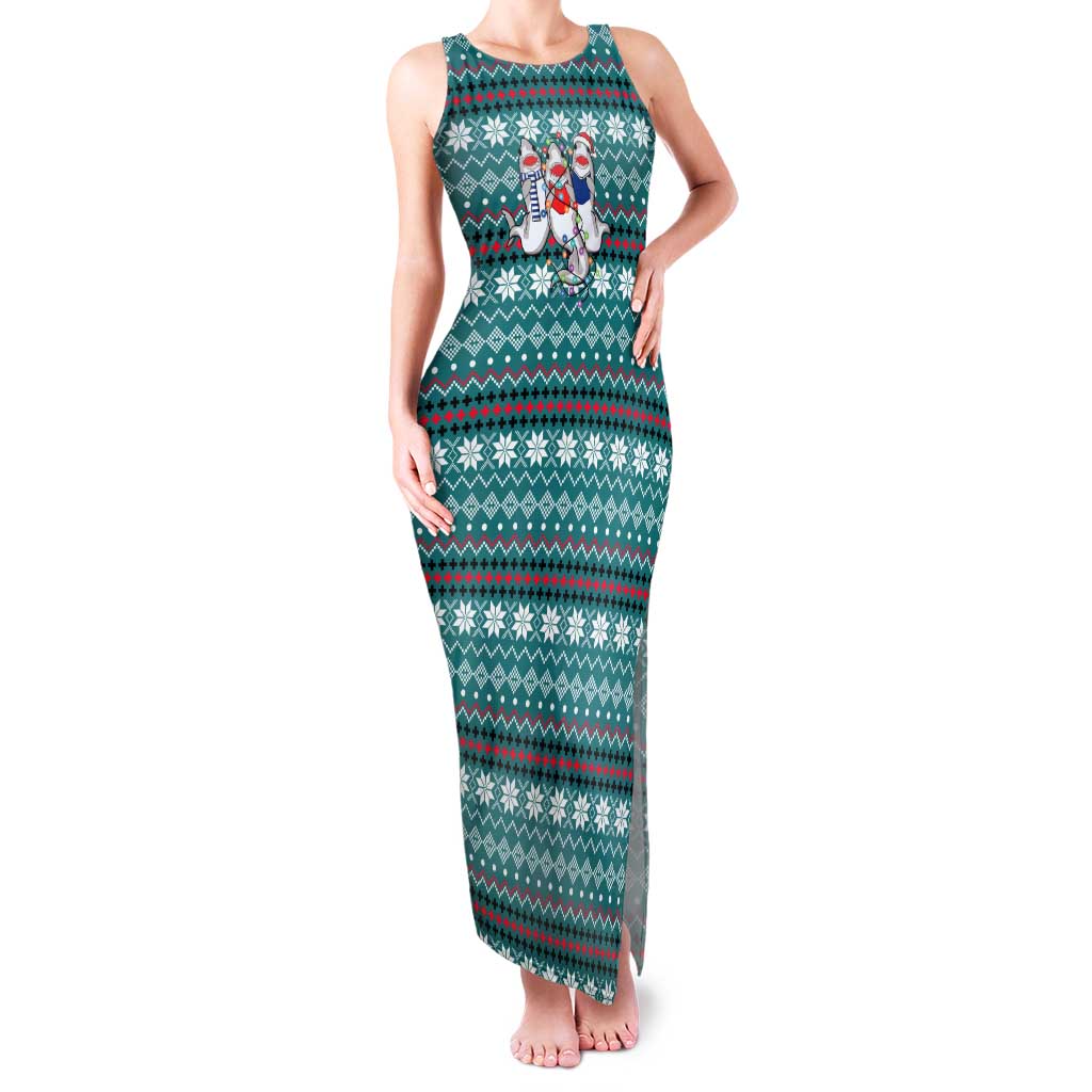 Funny Shark Christmas Family Matching Tank Maxi Dress and Hawaiian Shirt Xmas Holiday Patterns - Wonder Print Shop